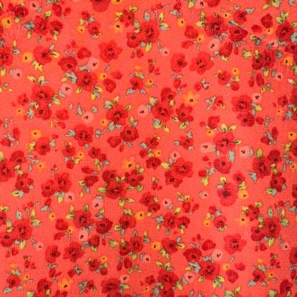 NWT Wild Fable Chiffon Vibrant Orange Floral Slip Mini Dress Size Medium - Picture 5 of 14